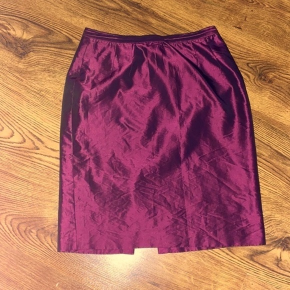 🌷 Michel Desjardins 🌷 2 Pc Set Sateen Ruffle Flare Jacket & Matching Skirt - Picture 6 of 13